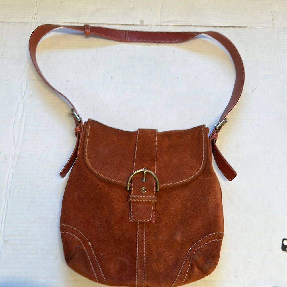 Vintage Coach suede bag